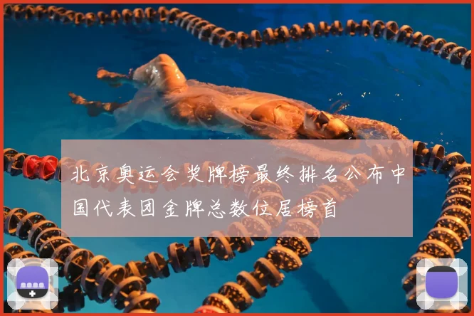 北京奥运会奖牌榜最终排名公布中国代表团金牌总数位居榜首